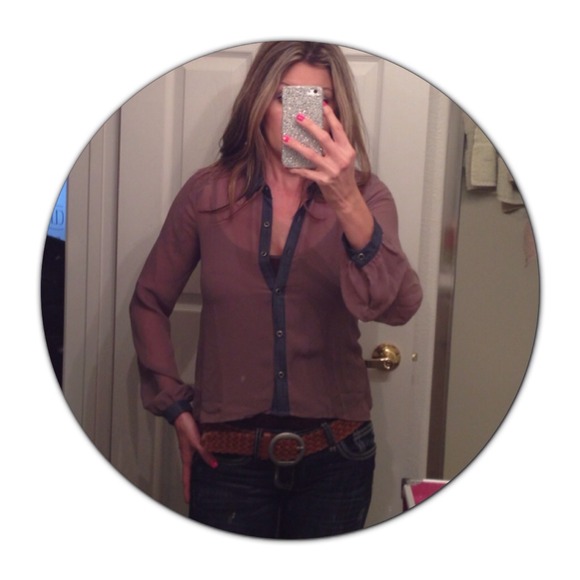 Sheer button up