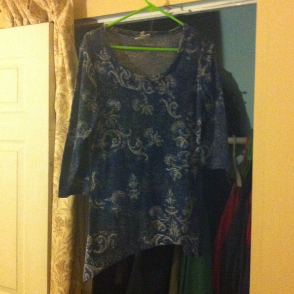 Fashion Bug Blue quarter sleeve top 💙