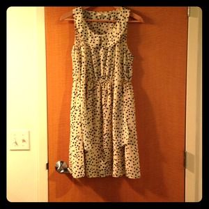 Cream polka dot dress