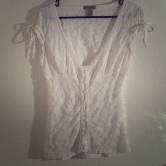 American Rag White Button Up Blouse.