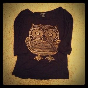 Owl half sleeve shirt