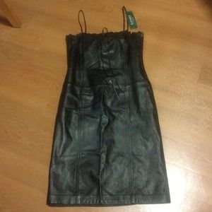 Black leather Ralph Lauren Dress