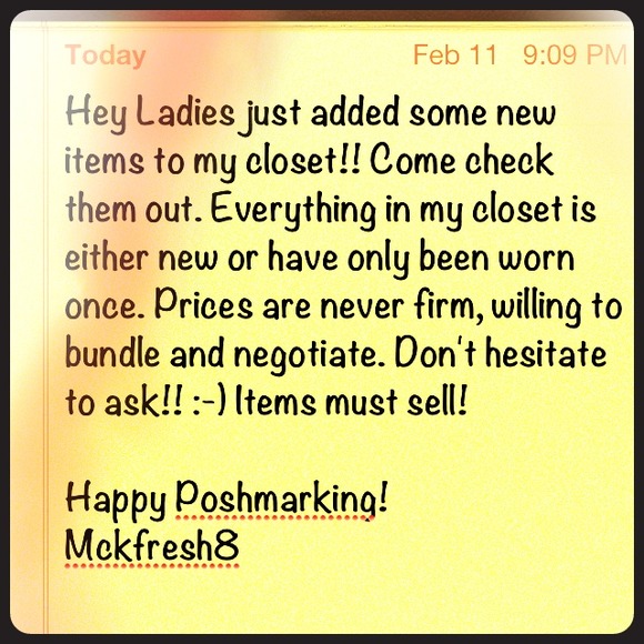 Come check out my closet! Just added new items!!