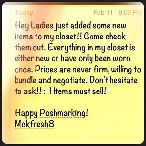 Come check out my closet! Just added new items!!