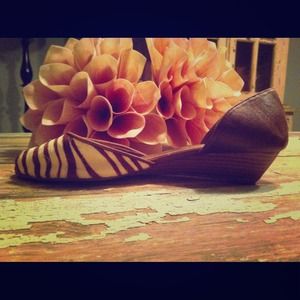Nine West Zebra Print Wedge