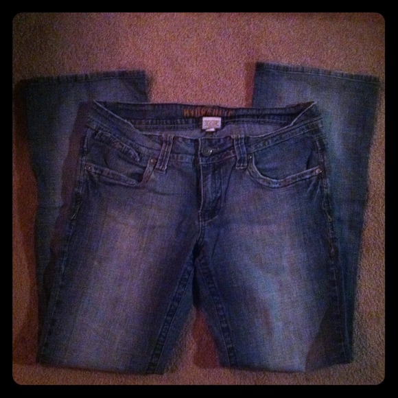 Regular length Faded jeans