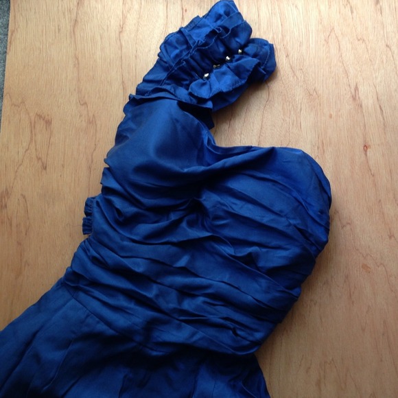 Blue One Shoulder Pant Jumper (Short or Long) - Picture 2 of 4