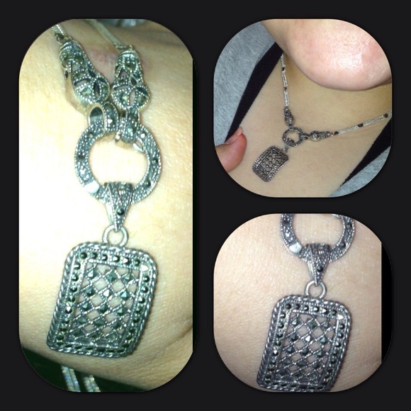 Sterling Silver Marcasite Necklace