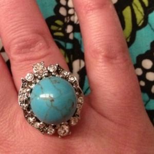 Ann Taylor turquoise - rhinestones SALE