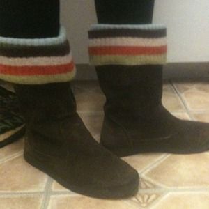 Coach brown suede boots