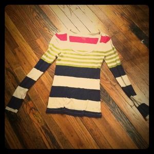 Old Navy Striped Scoop Neck Long Sleeved Tee, XS