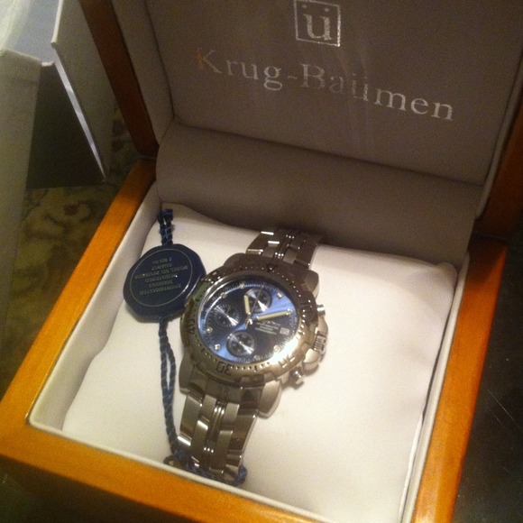 SOLD!!!!!!!!!!!  Silver Krug-Baümen Mens watch