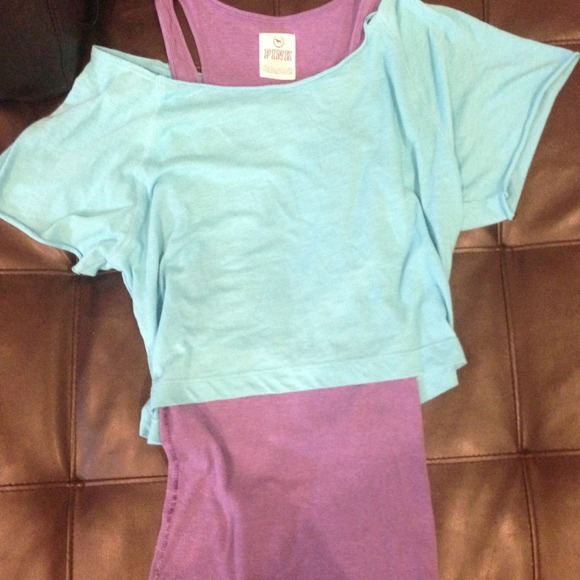Cropped, off the shoulder Victoria Secret tee SOLD