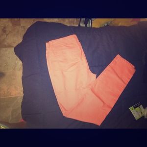 Coral super skinny jeggings/jeans