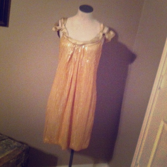 Peachy pink sequin dress xclnt condition -PROM?