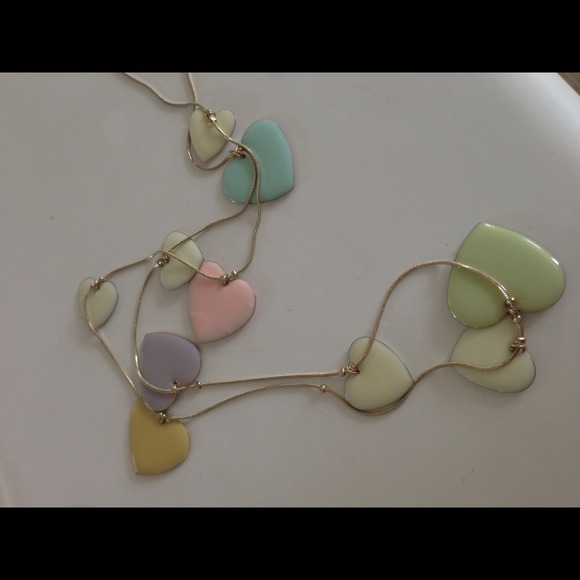 Enamel heart necklace - Picture 2 of 2
