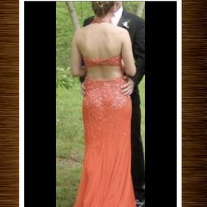 Orange cache prom dress- worn once!