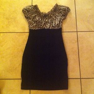 Cheetah Print Business Dress