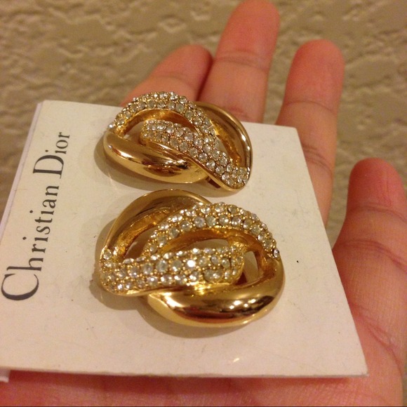 100%auth Vintage Christian Dior Clip on earrings - Picture 2 of 4