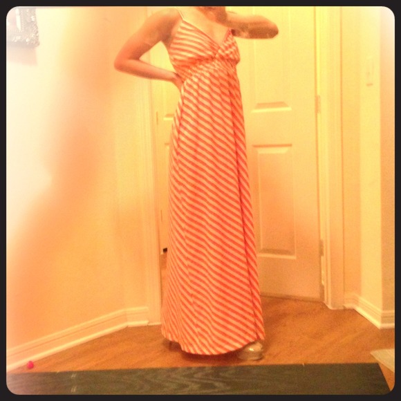 SOLD!! orange and white sun dress