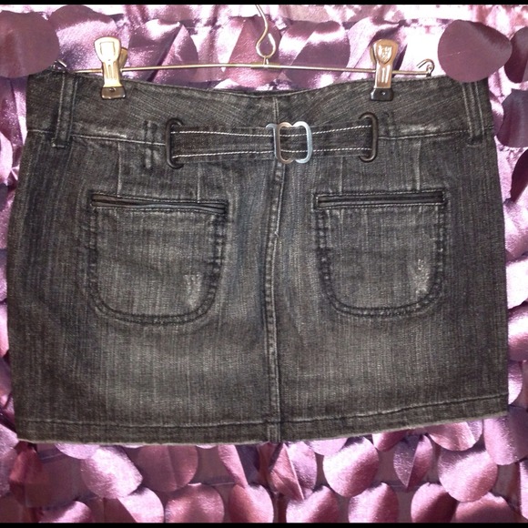 SOLD! Armani Exchange distressed jean mini skirt! - Picture 3 of 4