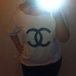 White chanel inspired shirt. S M L XL