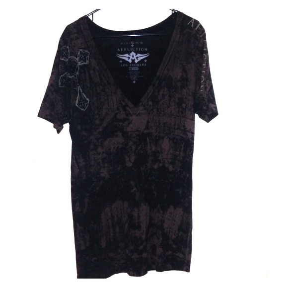 Affliction v-neck shirt
