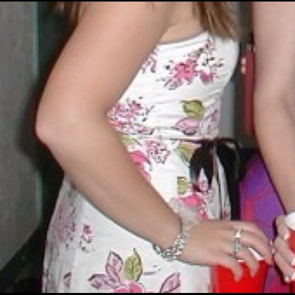 πΈHOLD Floral White & Pink Ann Taylor LOFT Dress - Picture 3 of 4