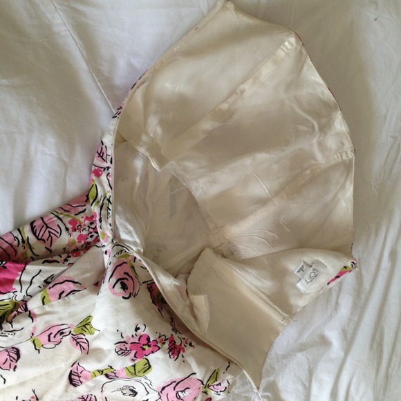 πΈHOLD Floral White & Pink Ann Taylor LOFT Dress - Picture 4 of 4