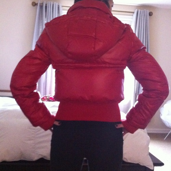 Black Rivet down puff jacket - Picture 2 of 3