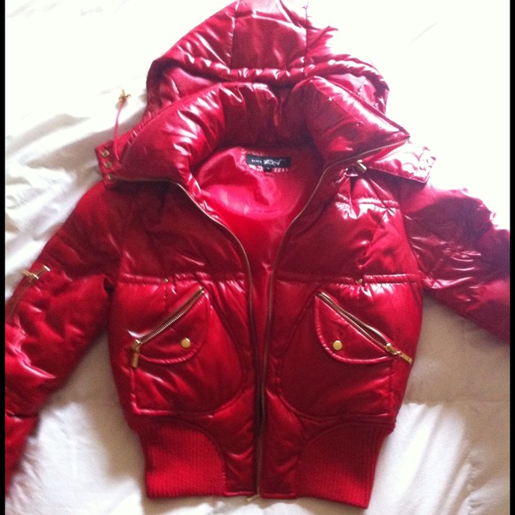 Black Rivet down puff jacket - Picture 3 of 3