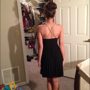 Black dress with gold ropes