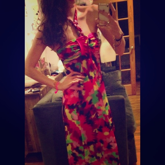 Mango Dresses & Skirts - Mango Pink Maxi floral formal dress