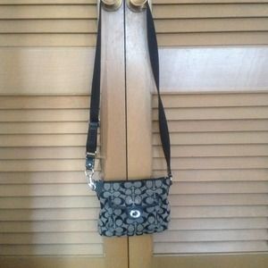 Authentic Grey/Black Coach Crossbody