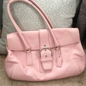 Coach light pink handbag