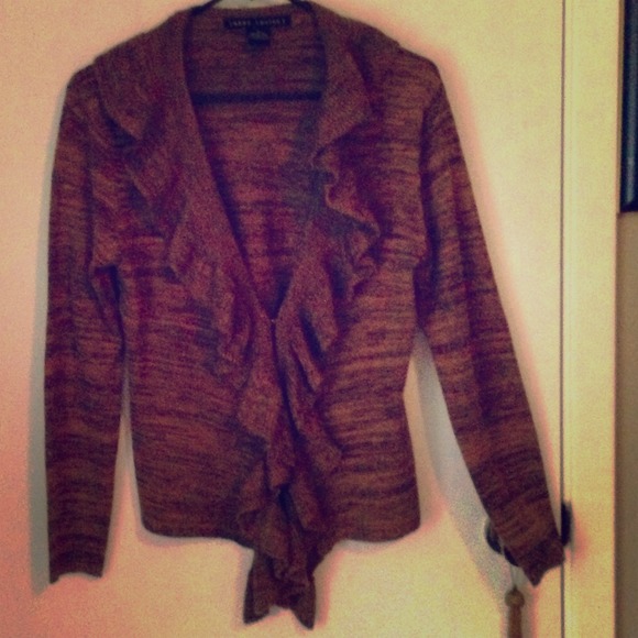 Medium brown & black cardigan