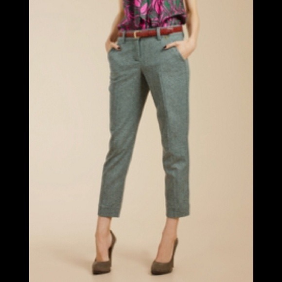 Trina Turk "Moss" tweed pant