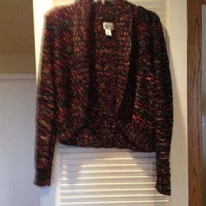 Cute multi color sweater shawl collar🌻