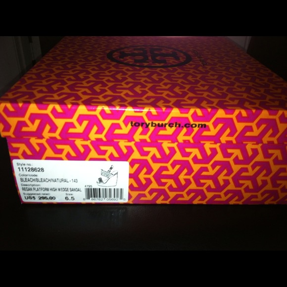 Tory Burch High Wedge Cork Sandals Size 6.5