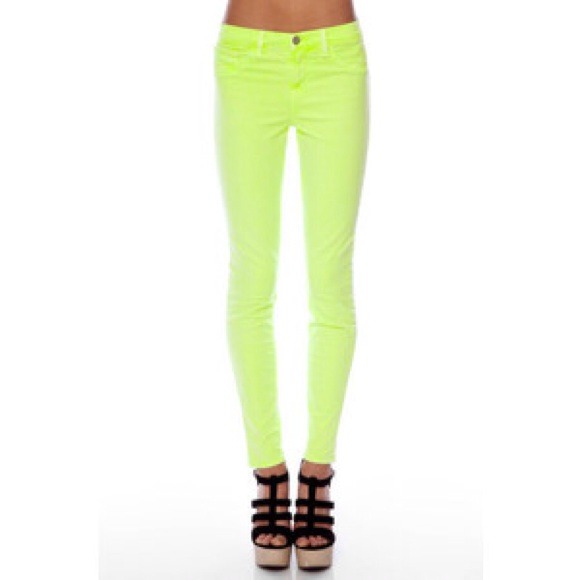 jBrand Mid-Rise Neon Skinnies