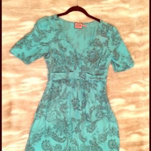 Juicy Couture light blue paisley Dress