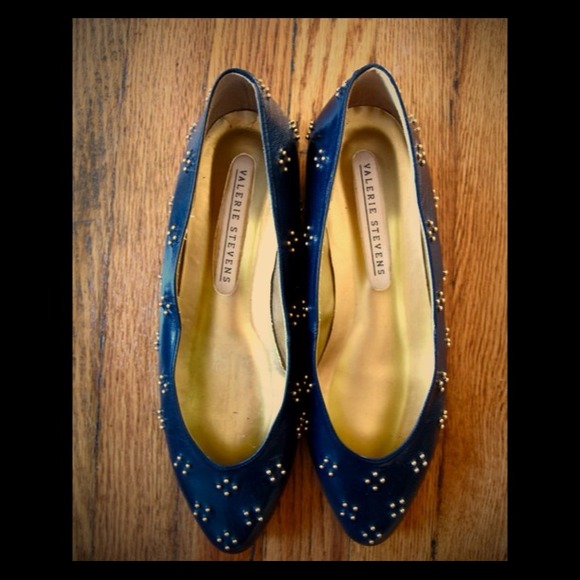 Vintage Valerie Stevens GoldStudded Skimmer Size 6