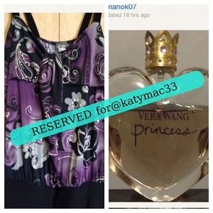 1 floral shirt and Vera wang perfume