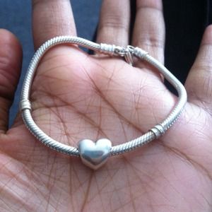 Silver Pandora Bracelet With Charm