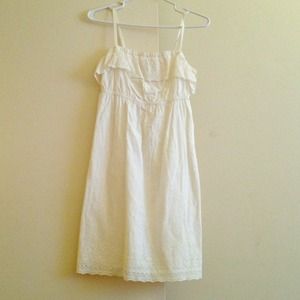 White linen sun dress