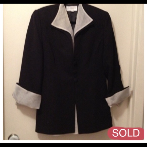 Liz Claiborne black and white blazer.