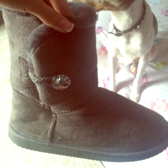 Gray boots