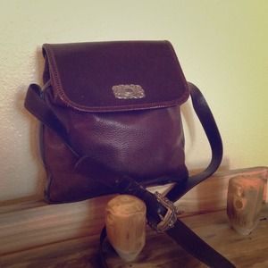 Brown Leather Fossil bag so cute!!