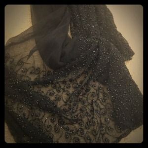Sheer beaded cover shawl