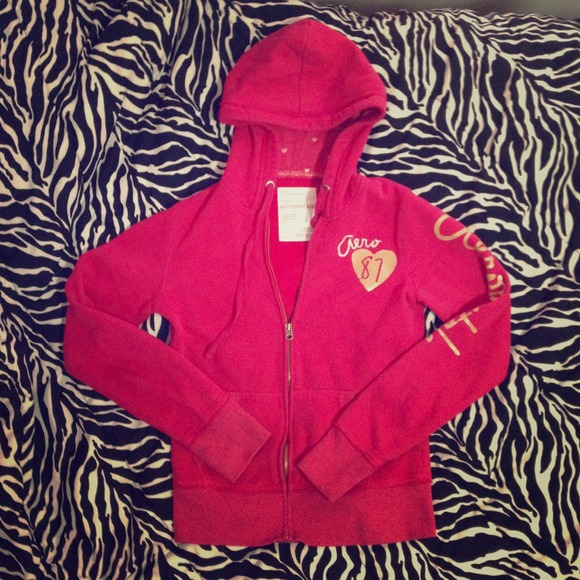 Aeropostale hot pink zip up